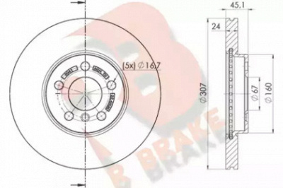 R BRAKE 78rbd20041 -  Тормозной диск
